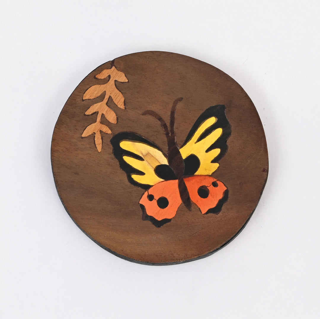 Butterfly Fridge Magnet | Natural Wood Art