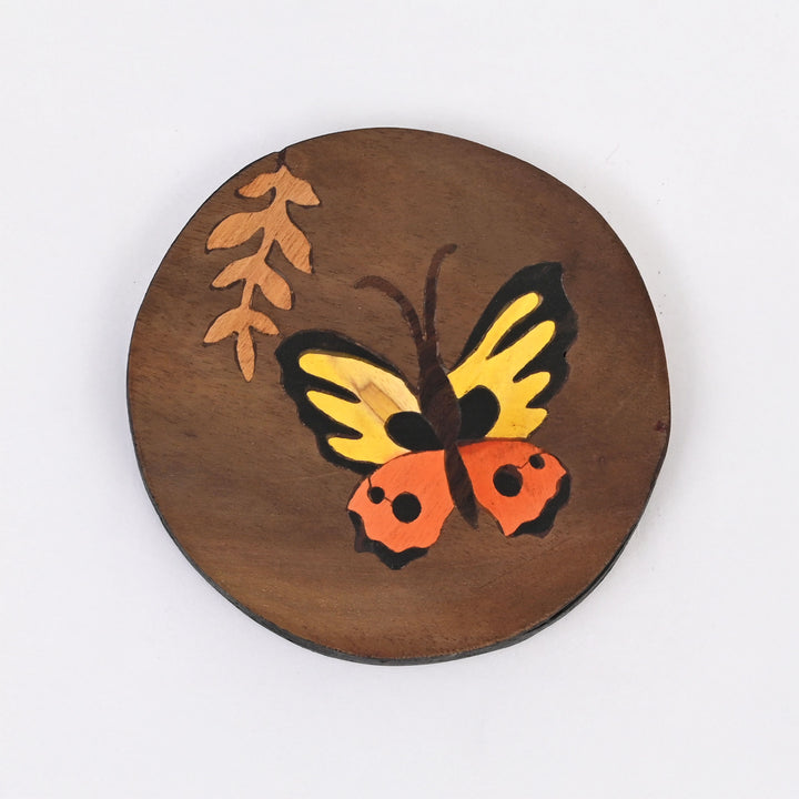 Butterfly Fridge Magnet | Natural Wood Art