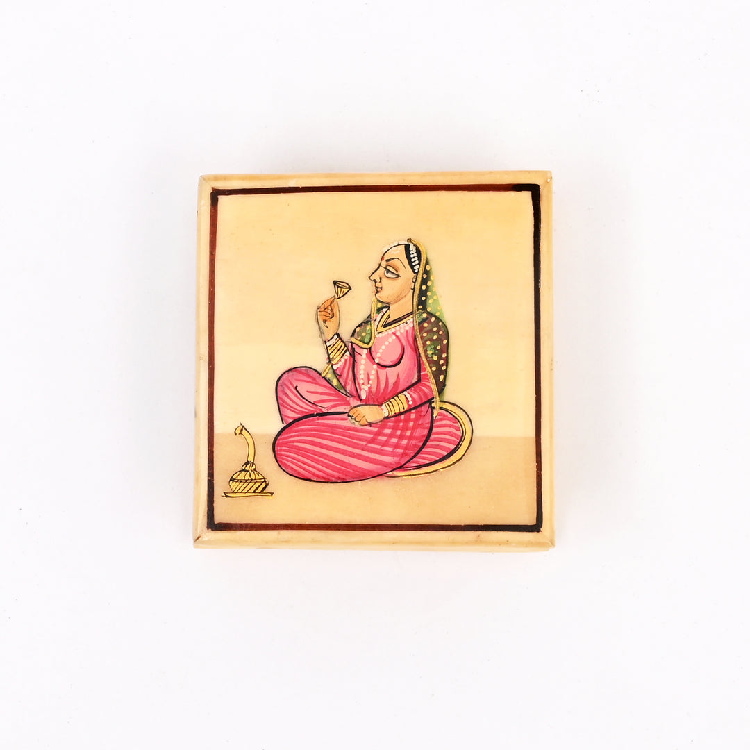 Handcrafted Bone Miniature Painting Box