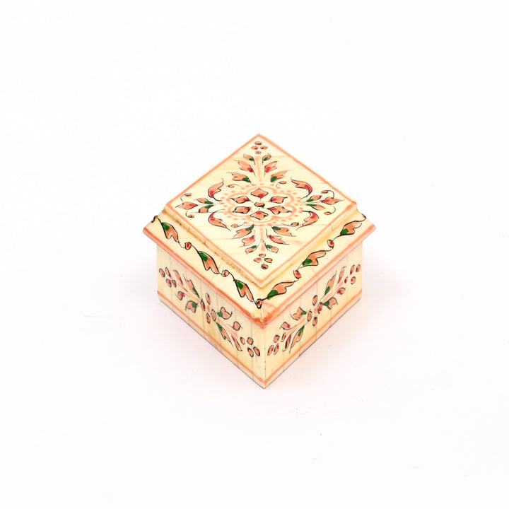 Hand-Painted Bone Keepsake Box