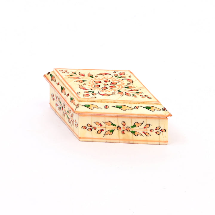 Hand-Painted Bone Keepsake Box