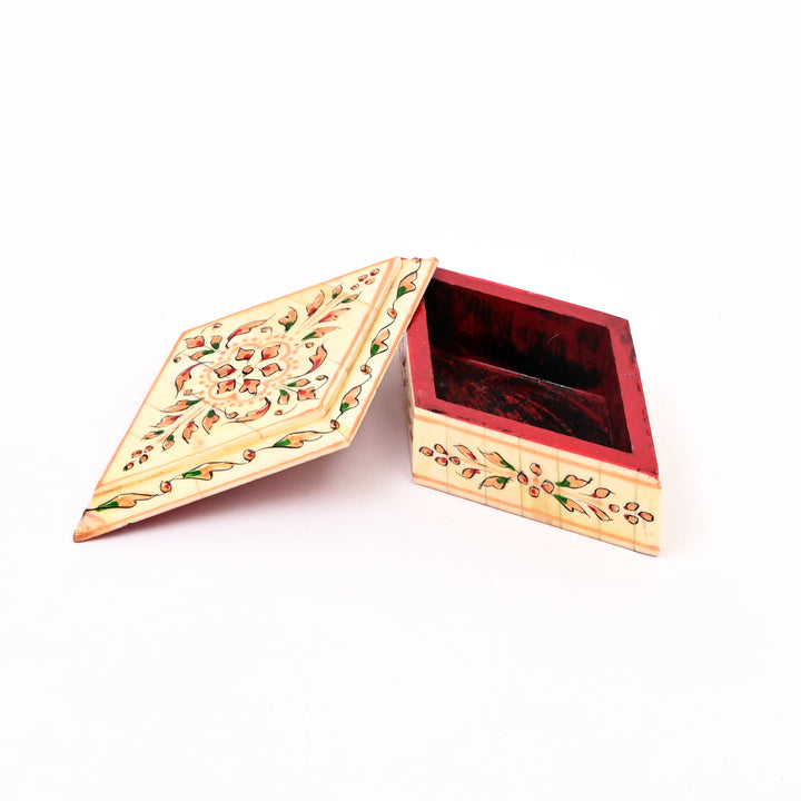 Hand-Painted Bone Keepsake Box