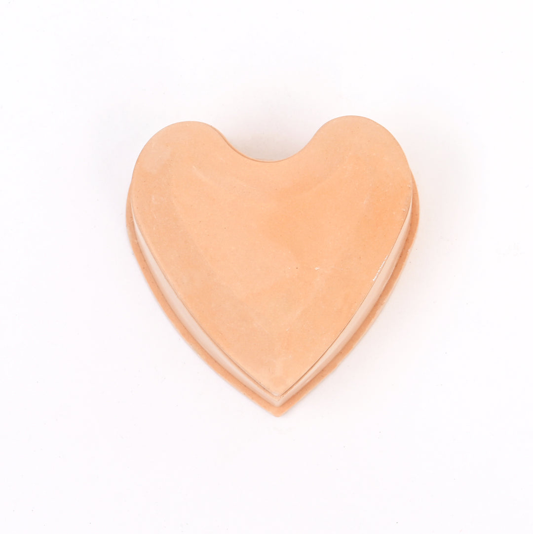 Heart|Shaped Terramix Container | Orange | Elegant Organizer for Jewelry & Essentials
