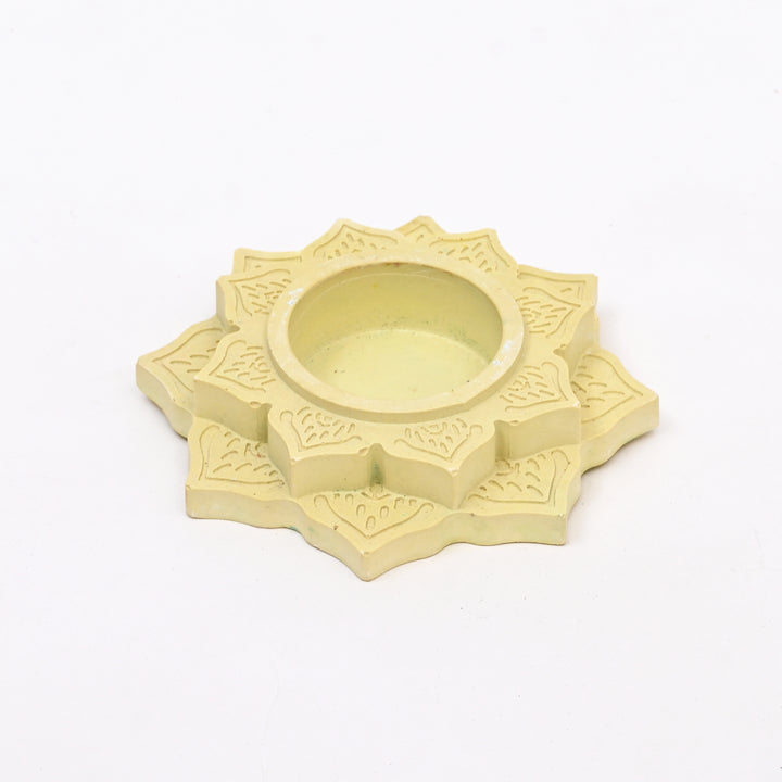 Mandala Art Tea Light Holder | Pink & Yellow | Terramix | Handcrafted Elegance for Serene Spaces