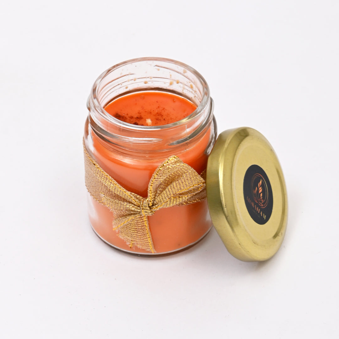 Cozy Harvest Orange Cinnamon Candle | Soy Wax Essential Oil Autumn Spice