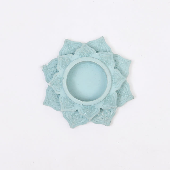 Mandala Art Tea Light Holder | Pink & Yellow | Terramix | Handcrafted Elegance for Serene Spaces