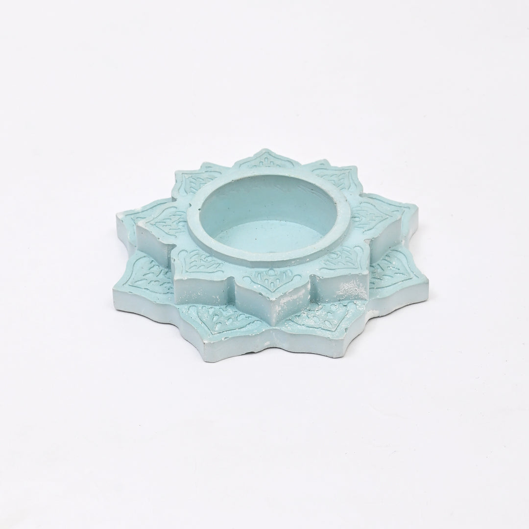 Mandala Art Tea Light Holder | Pink & Yellow | Terramix | Handcrafted Elegance for Serene Spaces