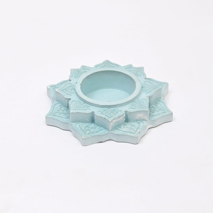 Mandala Art Tea Light Holder | Pink & Yellow | Terramix | Handcrafted Elegance for Serene Spaces