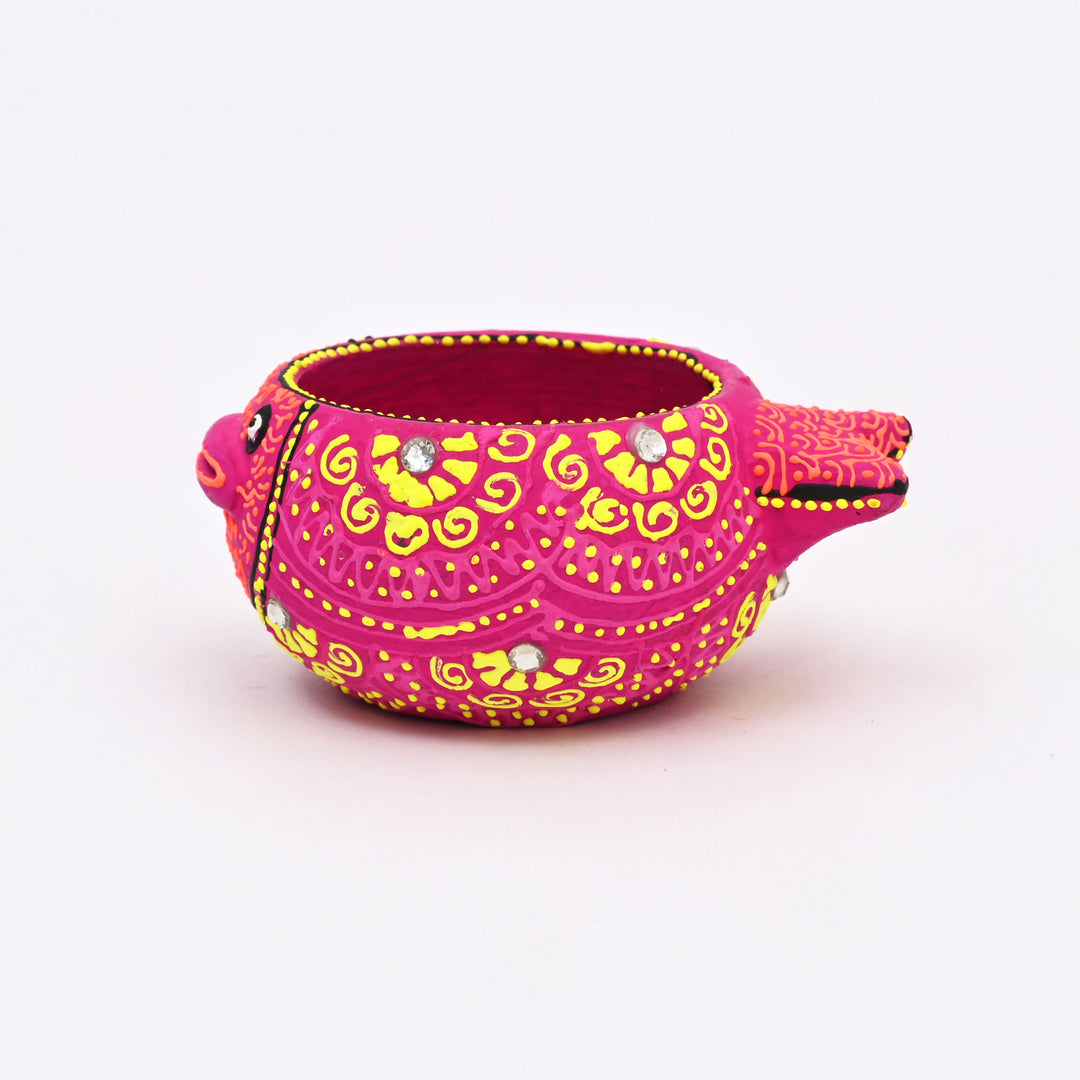 Terracotta Animal Shaped Diya Set | Decorative 4 Piece Oil Lamp