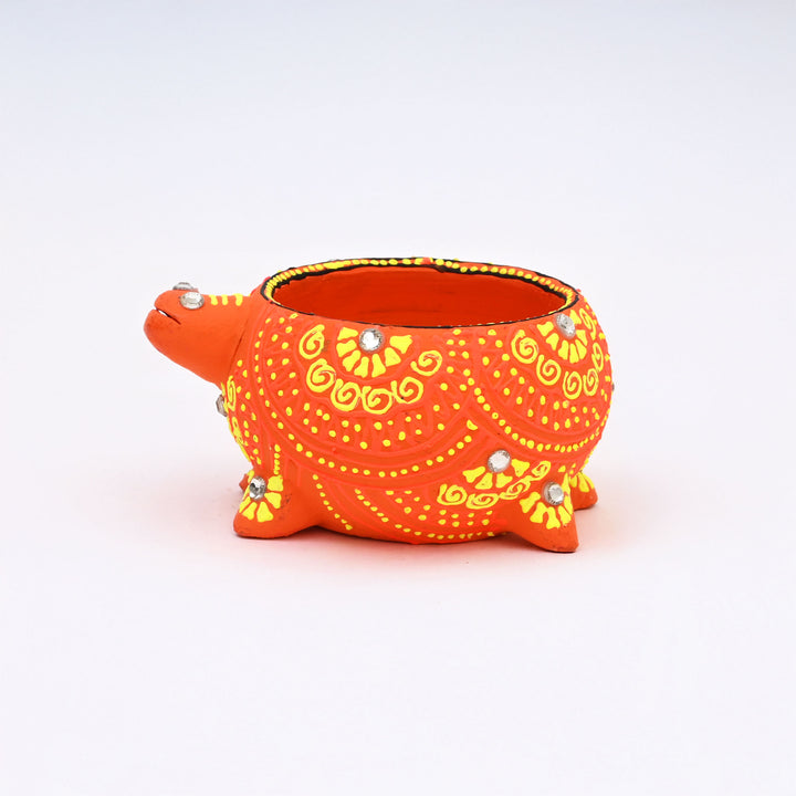 Terracotta Animal Shaped Diya Set | Decorative 4 Piece Oil Lamp