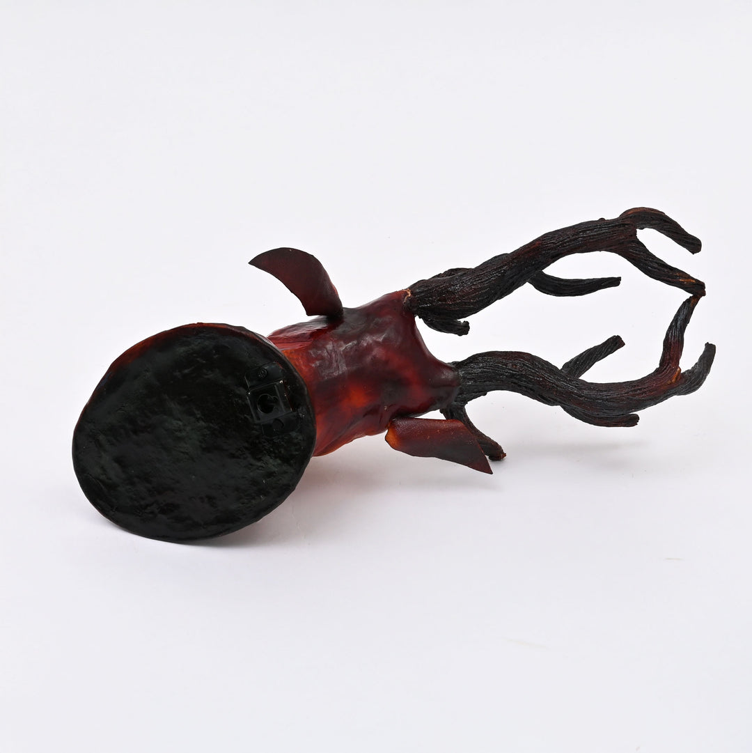 Handcrafted Leather Deer Head Wall Mount | Rustic Wildlife Decor