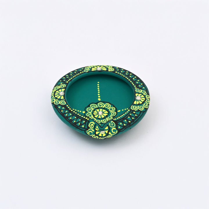 Handcrafted Terracotta Diya Set | 4 Piece Flat Oil Lamps for Diwali & Pooja