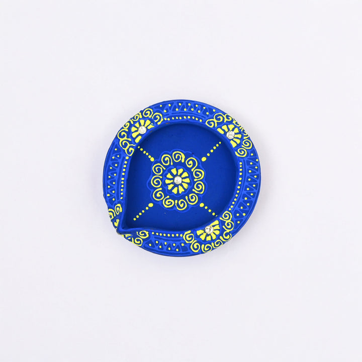 Handcrafted Terracotta Diya Set | 4 Piece Flat Oil Lamps for Diwali & Pooja