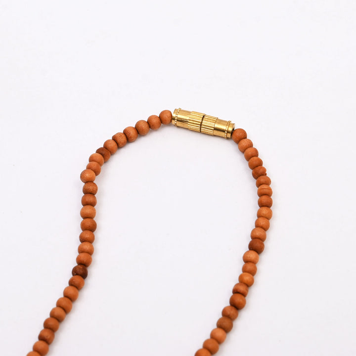 Kadam Wood Carved Pendant | Single Side Undercut Design Natural Necklace