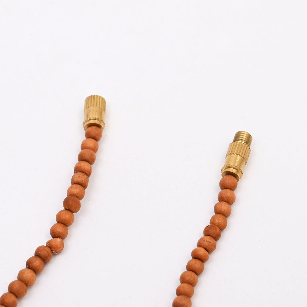 Kadam Wood Carved Pendant | Single Side Undercut Design Natural Necklace