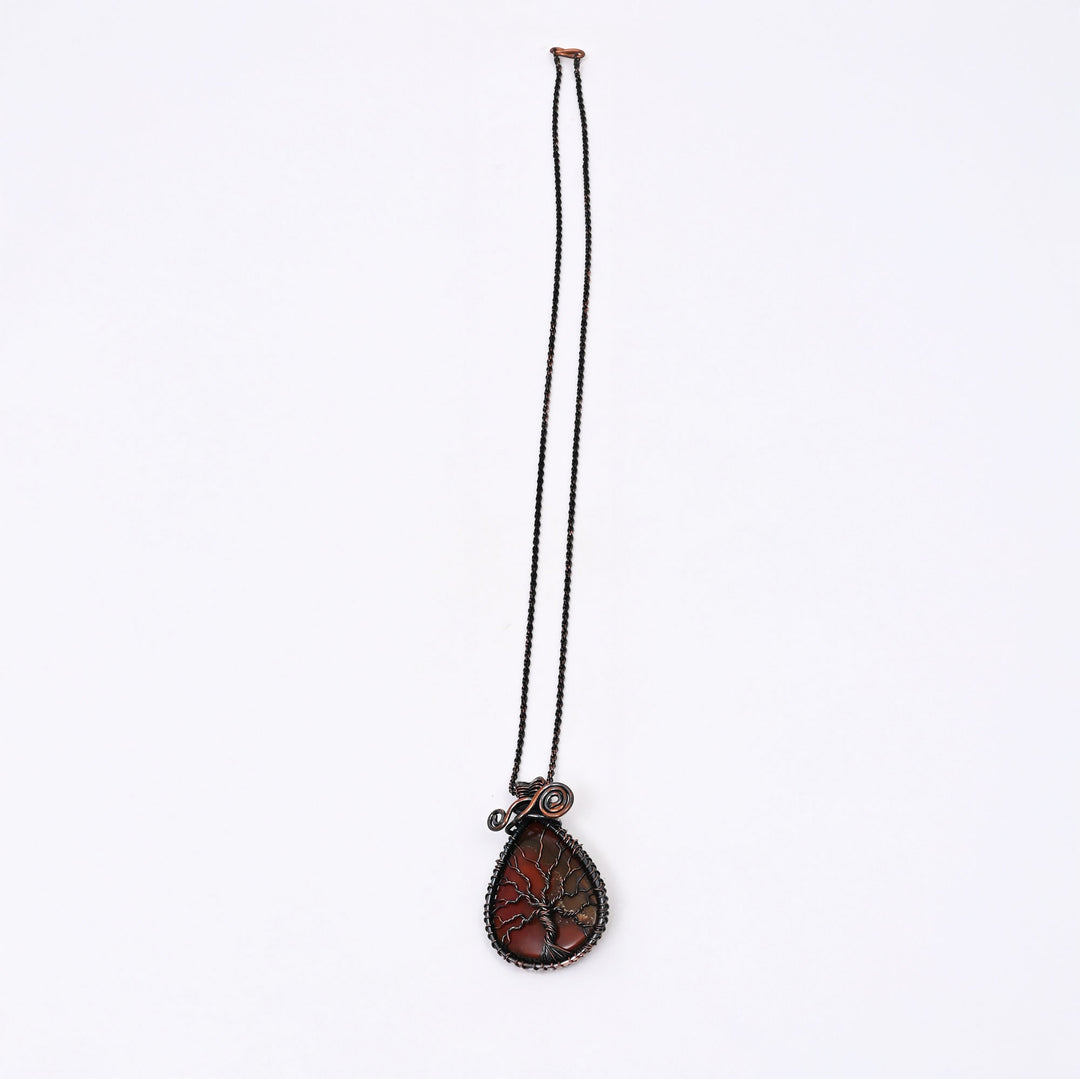 Artisan Pendant Necklace | Copper & Stone