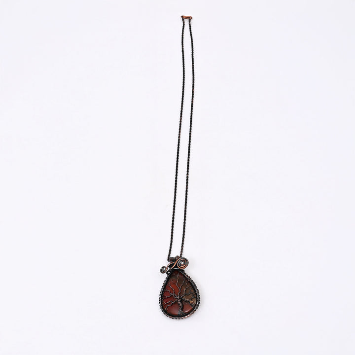 Artisan Pendant Necklace | Copper & Stone