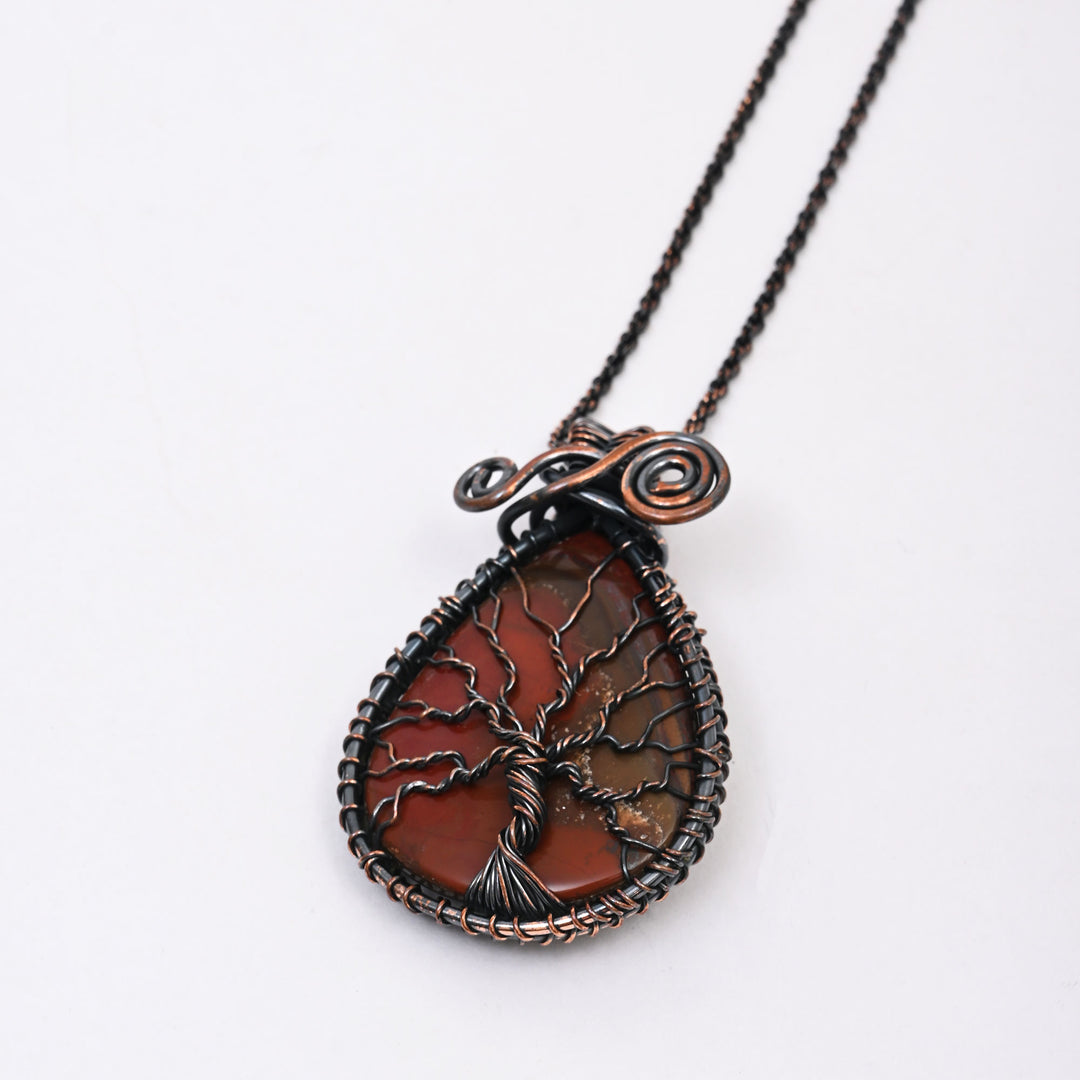 Artisan Pendant Necklace | Copper & Stone