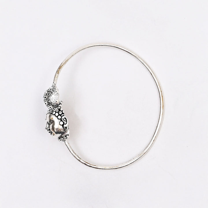Modern Artisan Brass Bangle | Minimalist Polished Bracelet