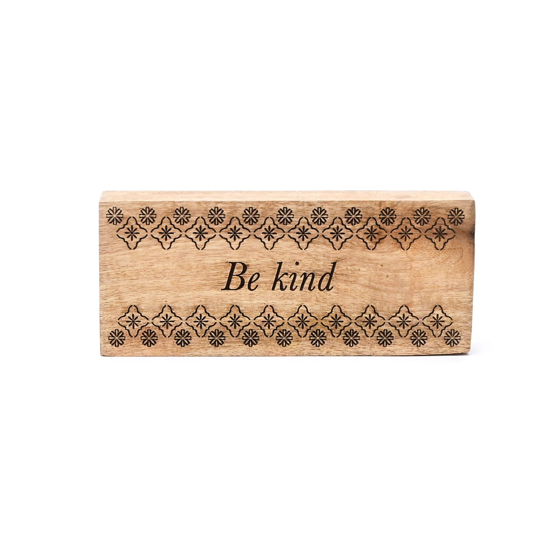 Wooden Word Blocks Set of 3 | Mango Wood | Handmade Décor