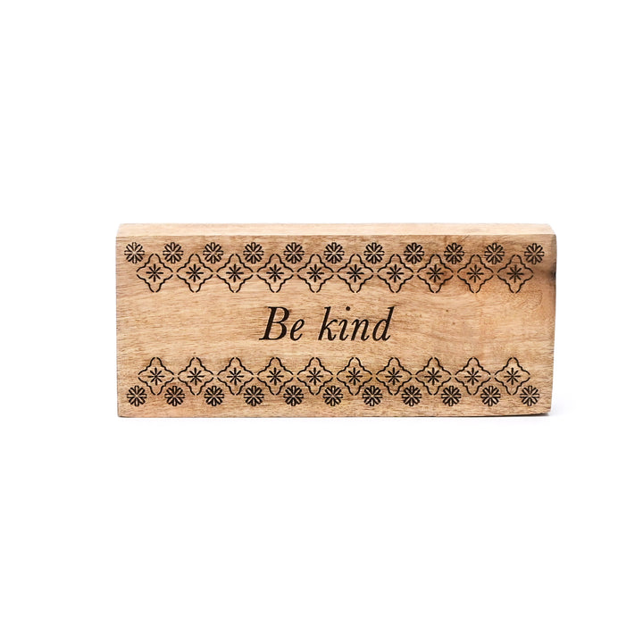 Wooden Word Blocks Set of 3 | Mango Wood | Handmade Décor