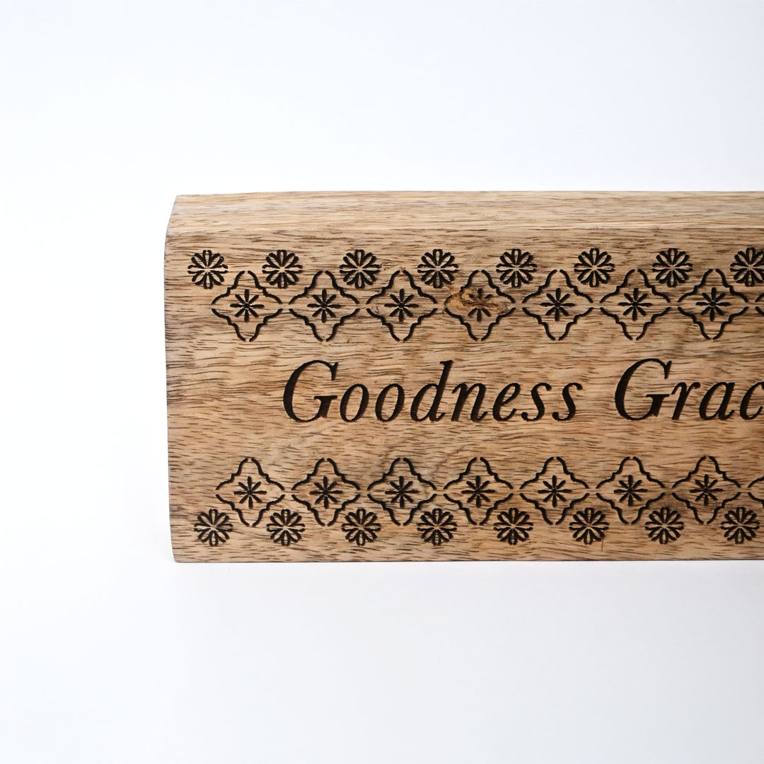 Wooden Word Blocks Set of 3 | Mango Wood | Handmade Décor