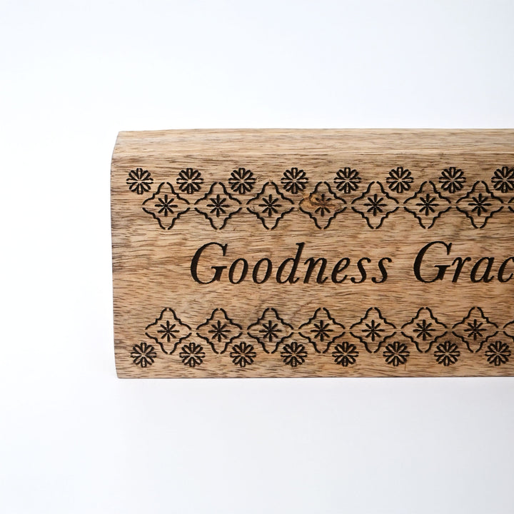 Wooden Word Blocks Set of 3 | Mango Wood | Handmade Décor