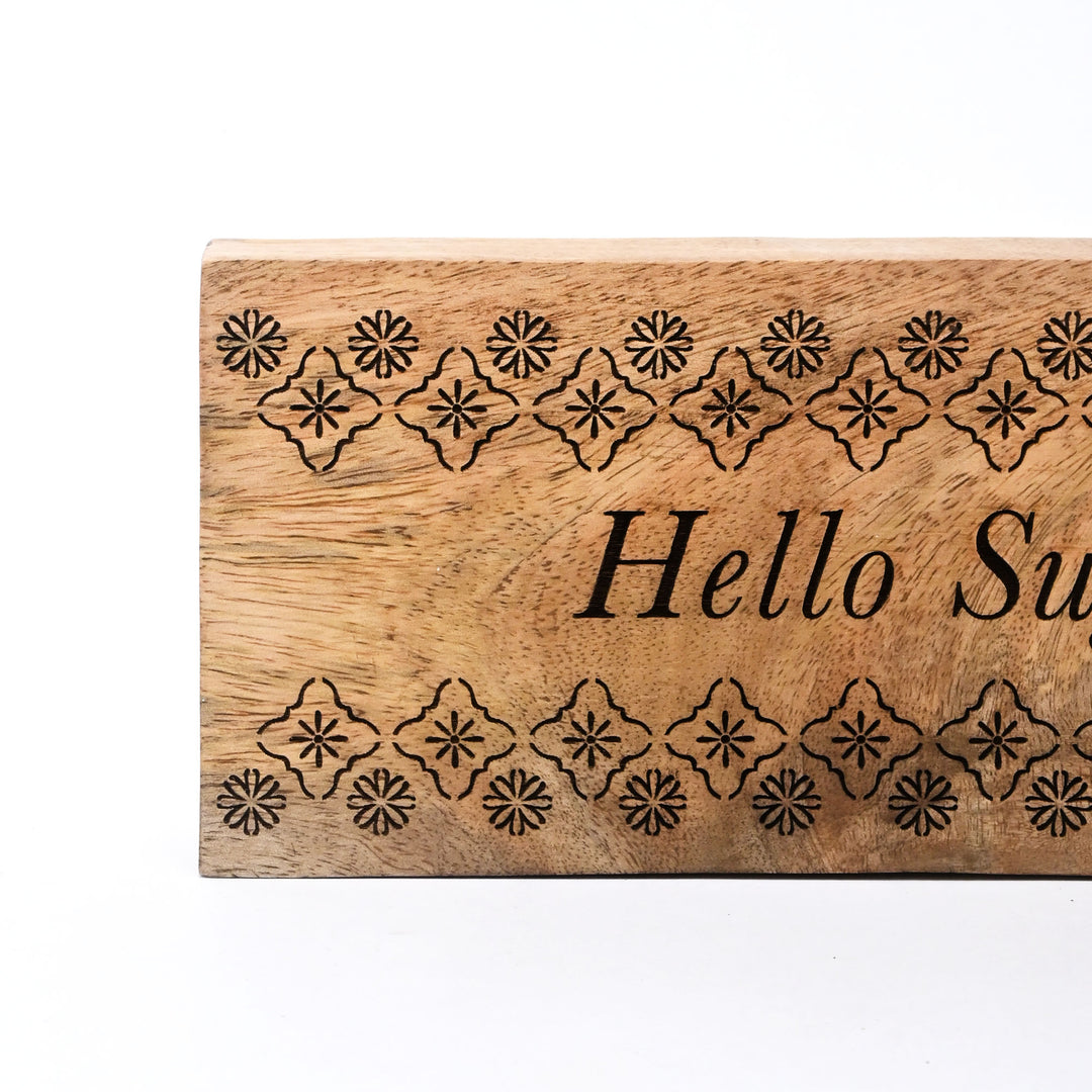 Wooden Word Blocks Set of 3 | Mango Wood | Handmade Décor