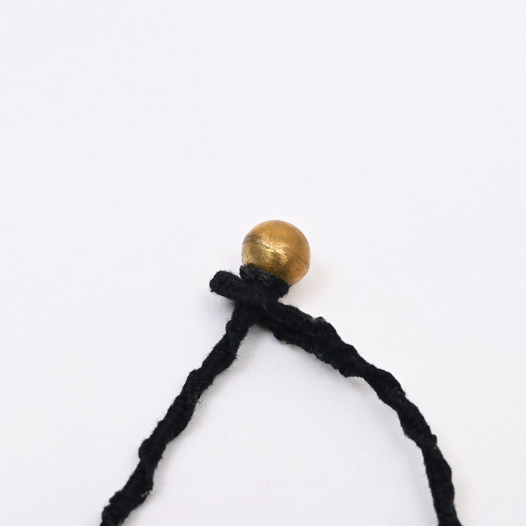 Tribal Brass Bead Necklace | Ancient Technology Modern Cotton Thread Jewelry