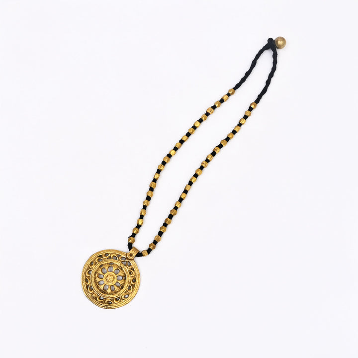 Ancient Tribal Brass Necklace | Modern Cotton Thread Handmade Bead Jewelry
