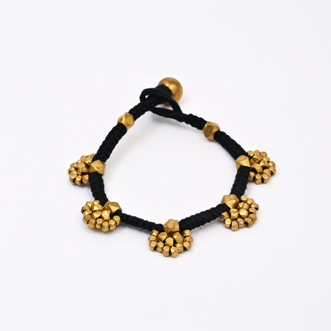 Ancient Tribal Brass Bracelet | Modern Cotton Thread Handmade Bead Jewelry