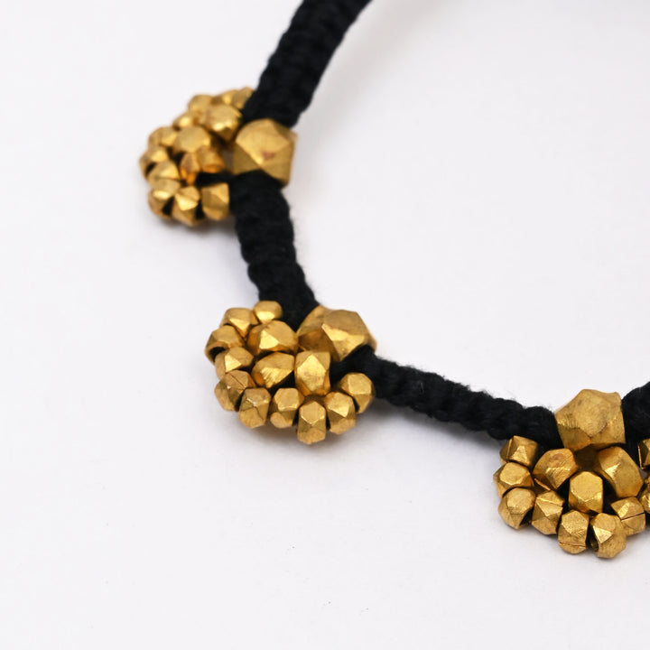 Ancient Tribal Brass Bracelet | Modern Cotton Thread Handmade Bead Jewelry