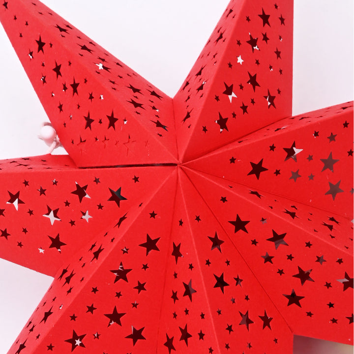 Handcrafted Paper Star Hanging Christmas Ornament | 46 cm