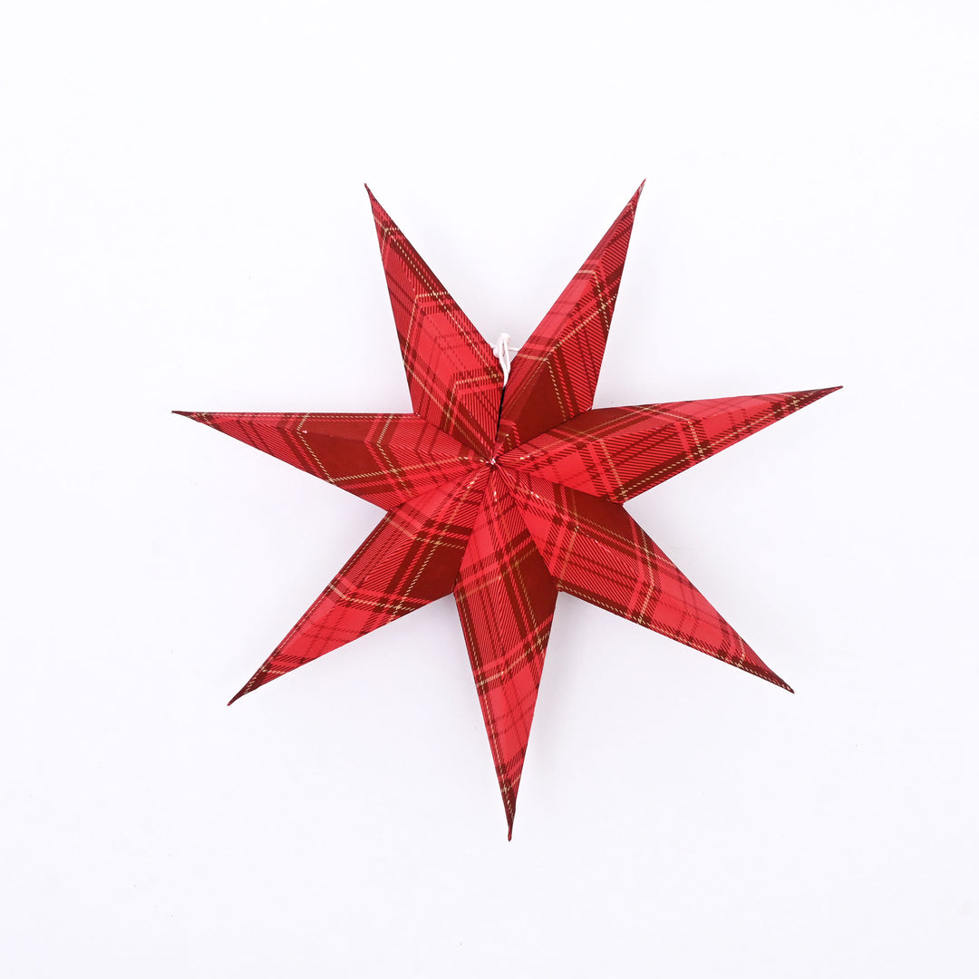 Handmade Paper Star Hanging Ornament | Christmas & Seasonal Ornament | 46 cm