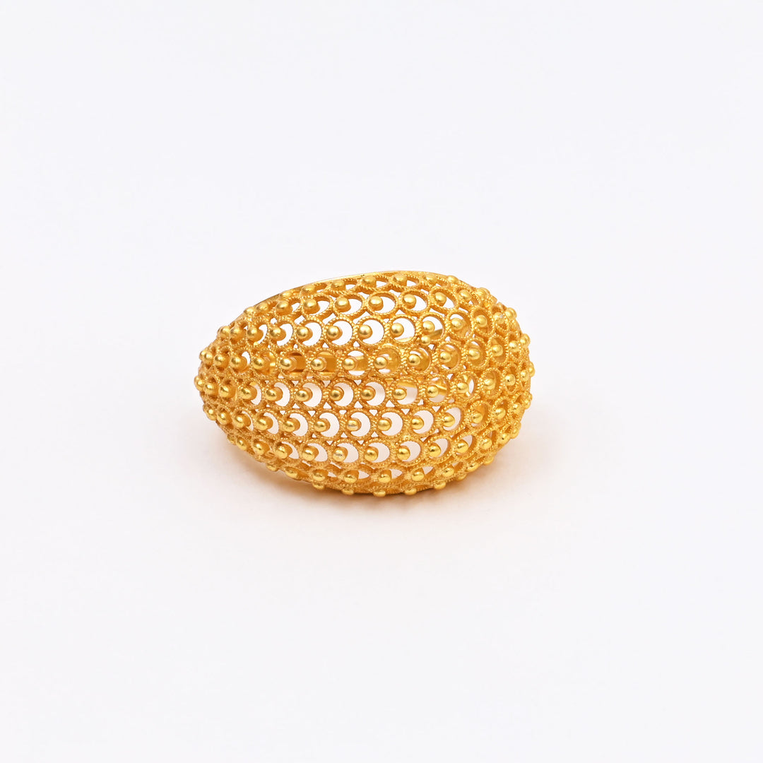 Artisan Hoop Earrings | Basket Weave Texture in Brass