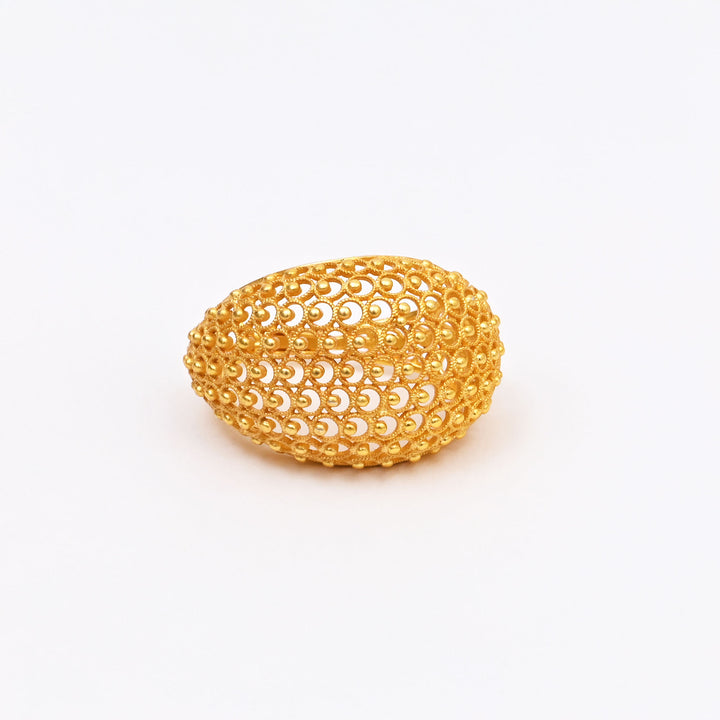 Artisan Hoop Earrings | Basket Weave Texture in Brass
