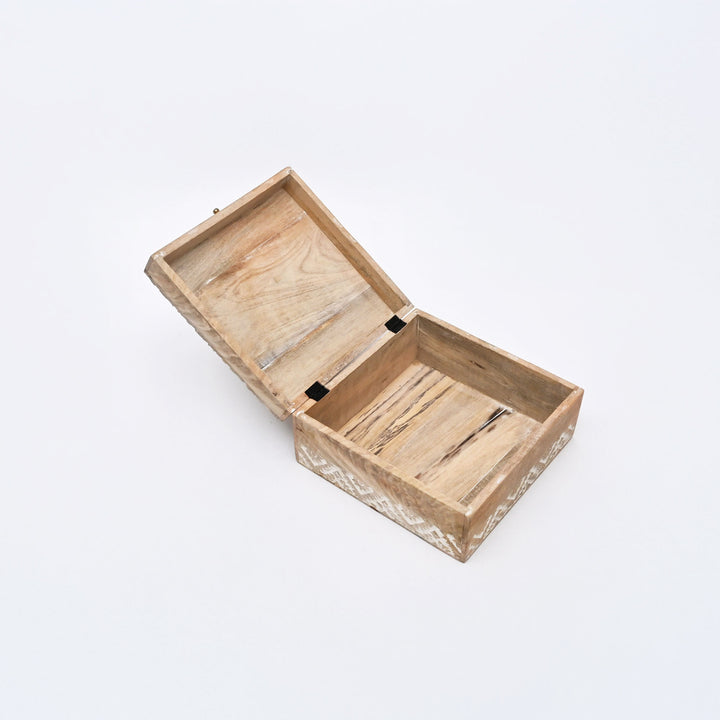Decorative Nested Boxes Set of 3 | Hand Carved | Mango Wood