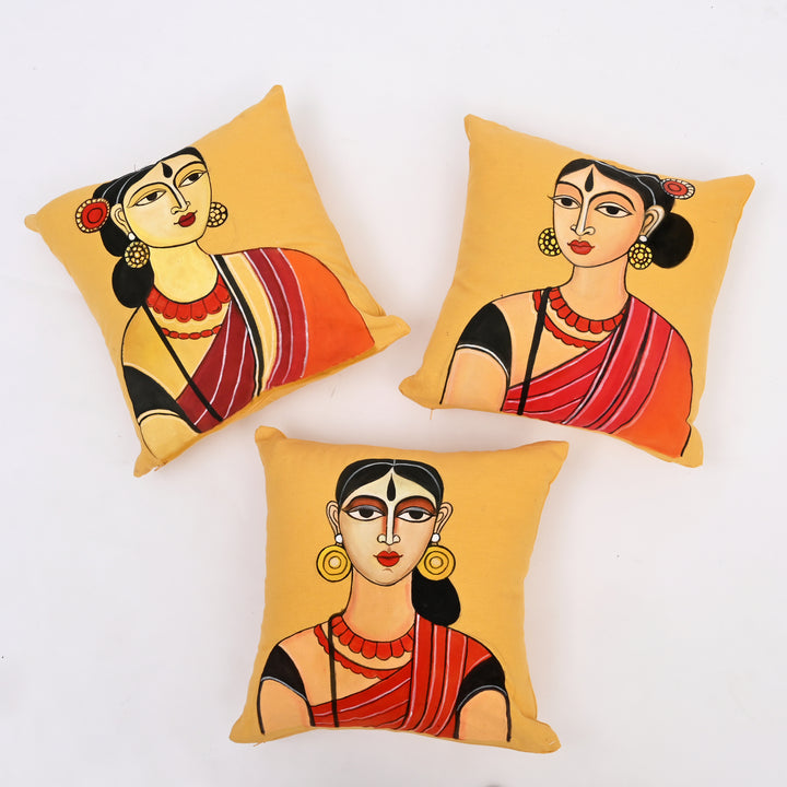 Cotton Cushion Covers - 3 Pc Set