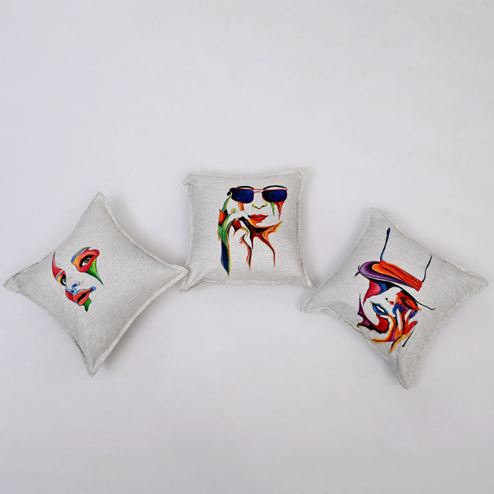 Blended Silk Pillow Covers - 3 Pc Set