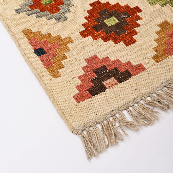 Desert Jewel Handwoven Kilim Wool Rug-60X36"