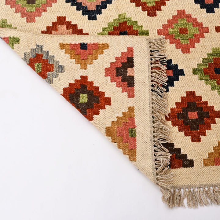Desert Jewel Handwoven Kilim Wool Rug-60X36"