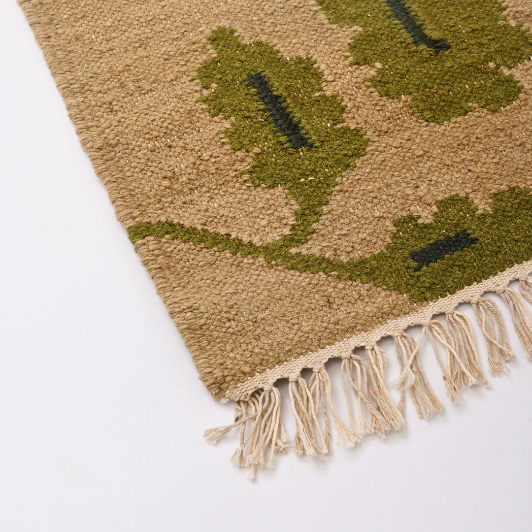 Floral Meadow Handwoven Wool Rug | Artisan Crafted