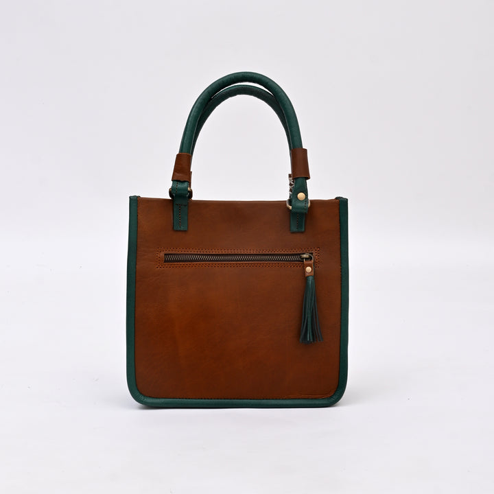 Premium Buffalo Leather Handbag | Tan | Functional & Stylish Design