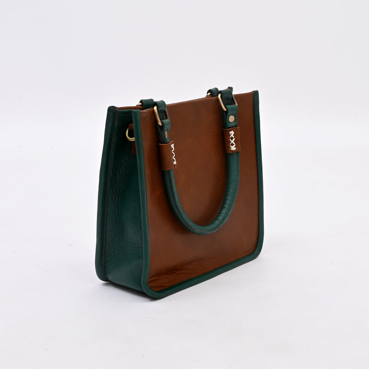 Premium Buffalo Leather Handbag | Tan | Functional & Stylish Design