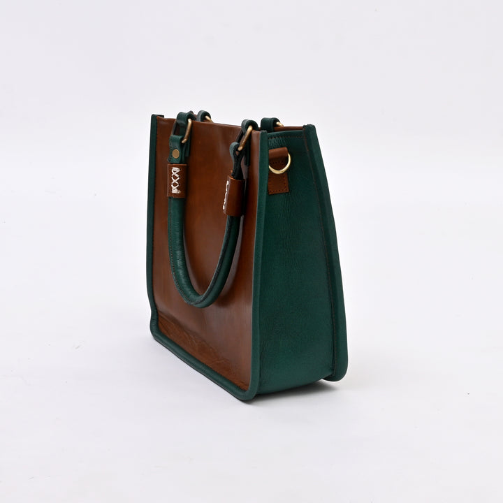 Premium Buffalo Leather Handbag | Tan | Functional & Stylish Design