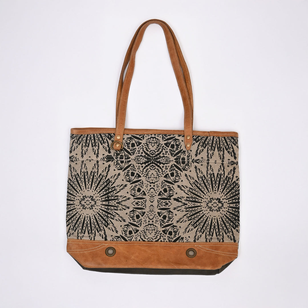 Boho Chic Canvas & Leather Tote Bag | Your Everyday Style Essential