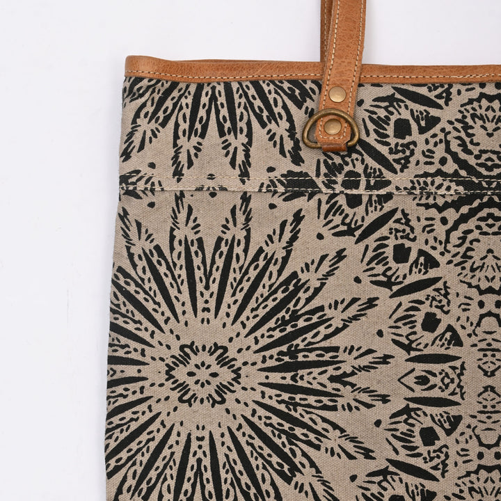 Boho Chic Canvas & Leather Tote Bag | Your Everyday Style Essential