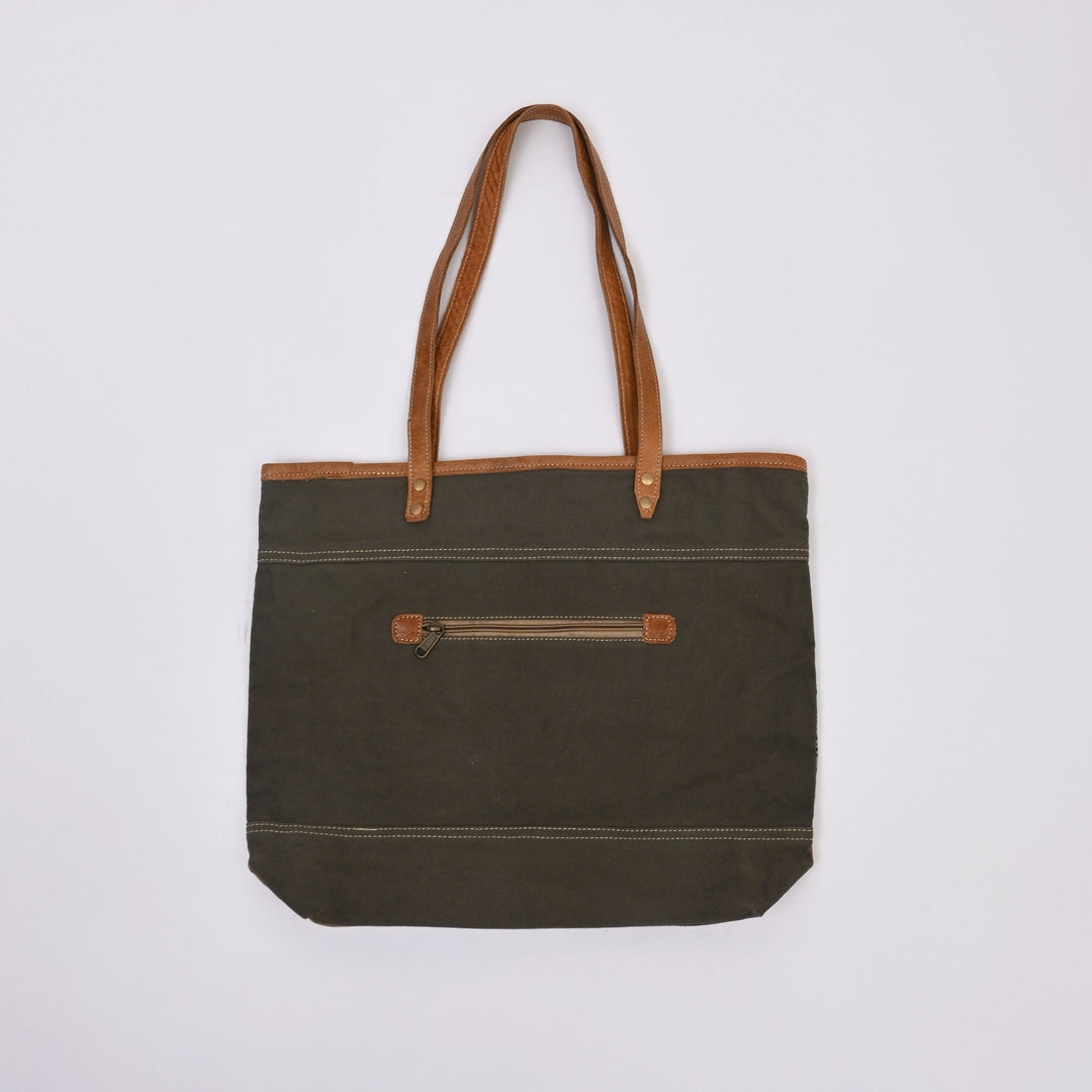 Boho Chic Canvas & Leather Tote Bag | Your Everyday Style Essential