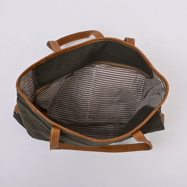 Boho Chic Canvas & Leather Tote Bag | Your Everyday Style Essential