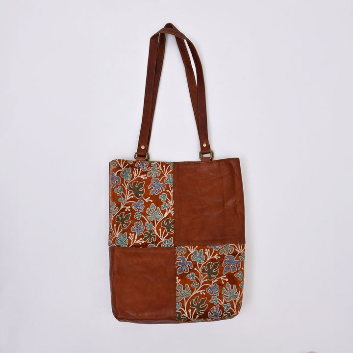 Handcrafted Goat Leather Tote Bag | Tan | Spacious with Multicompartment Design